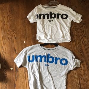 2 Umbro workout crop tops